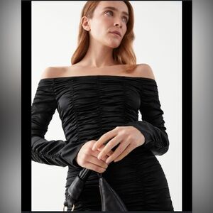& other stories black ruched dress size Eur 38